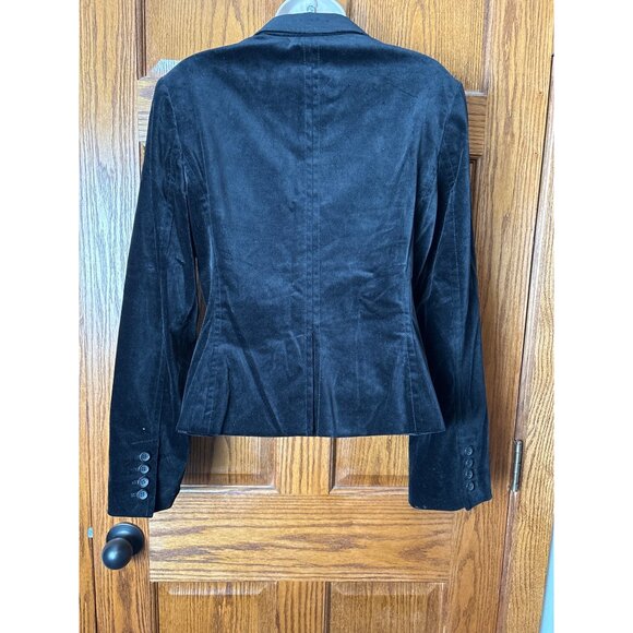 Express Design Studio Womens Black Velvet Blazer Jacket SZ 8 Whimsigoth Holiday - Picture 3 of 12